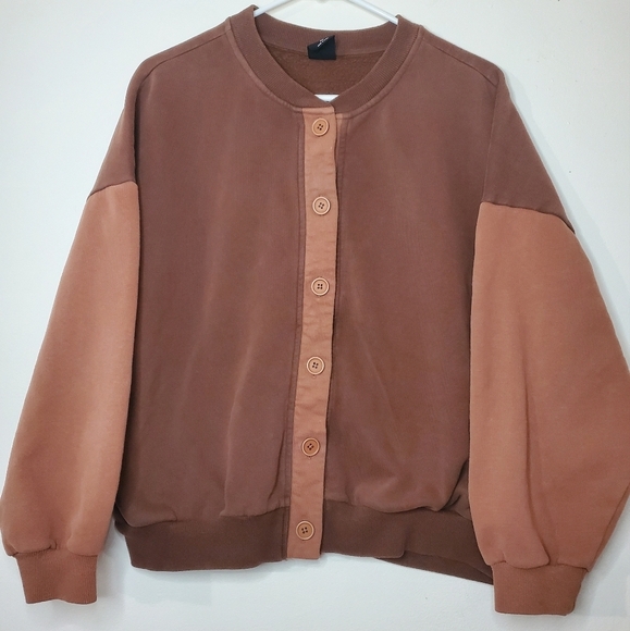 PacSun Womens Oversized ColorBlock Button Sweater Cardigan Size XS - Picture 4 of 12